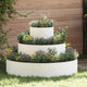 Vidaxl Gartenblumentopf weiß 90 x 90 x 20 cm kaltgewalzter Stahl