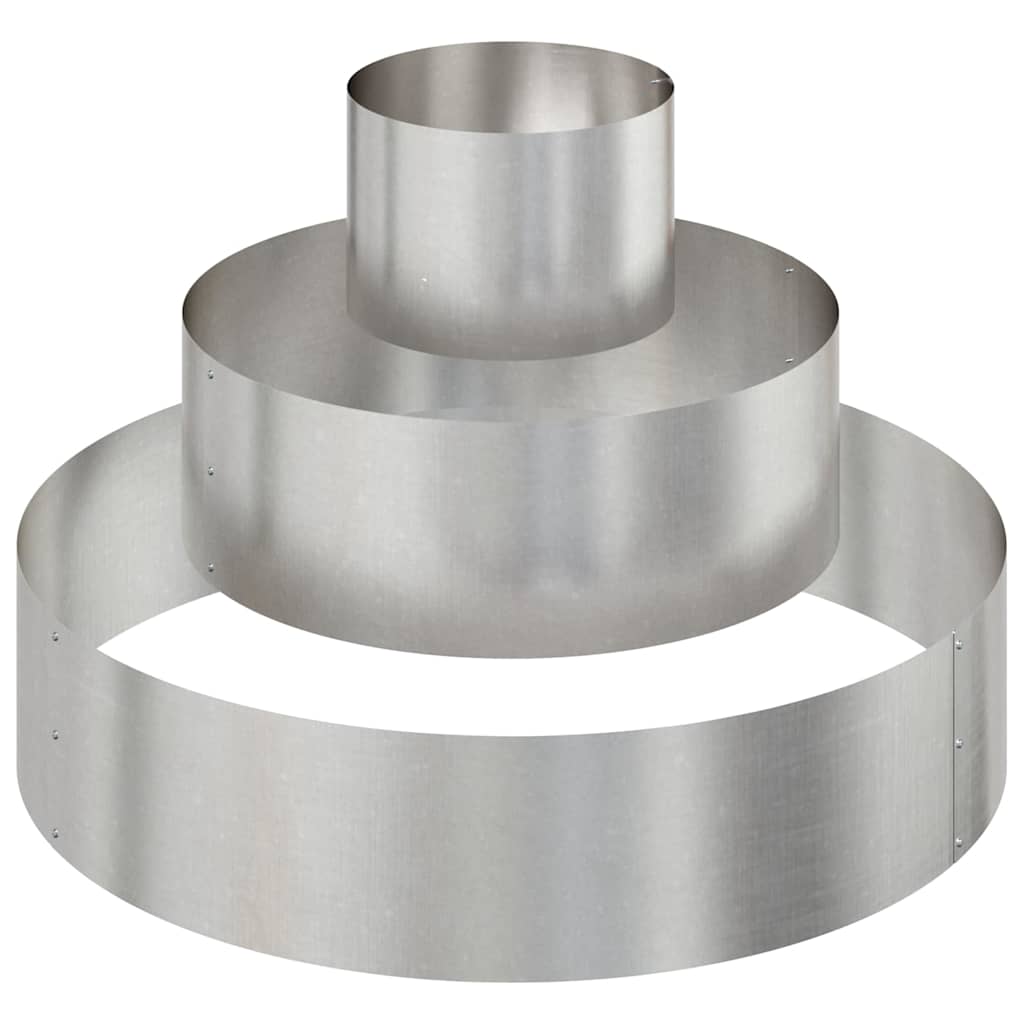 VidaXL Gartenblumentopf Silber 90 x 90 x 20 cm Edelstahl
