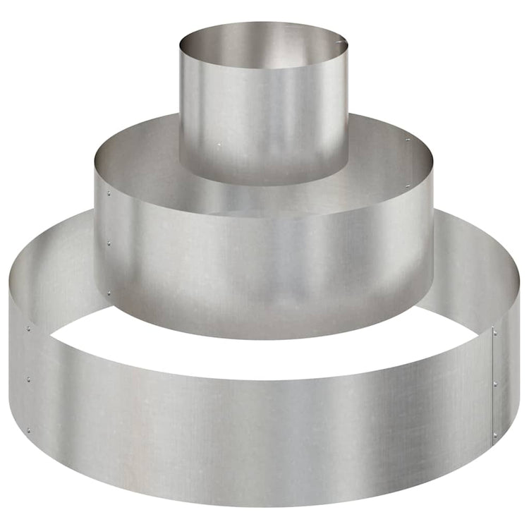 VidaXL Gartenblumentopf Silber 90 x 90 x 20 cm Edelstahl