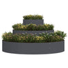 Vidaxxl Gartenblumentopf Anthrazit 120 x 120 x 20 cm kaltgewalzter Stahl