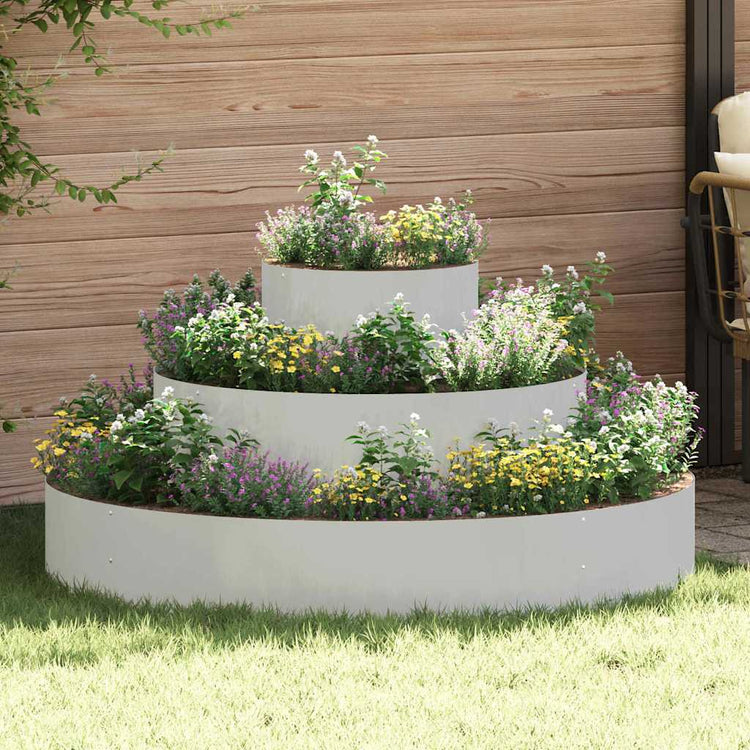 Vidaxx Gartenblumentopf Silber 120 x 120 x 20 cm Edelstahl