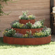 Vidaxl Gartenblumentopf braun 120 x 120 x 20 cm Cortenstahl