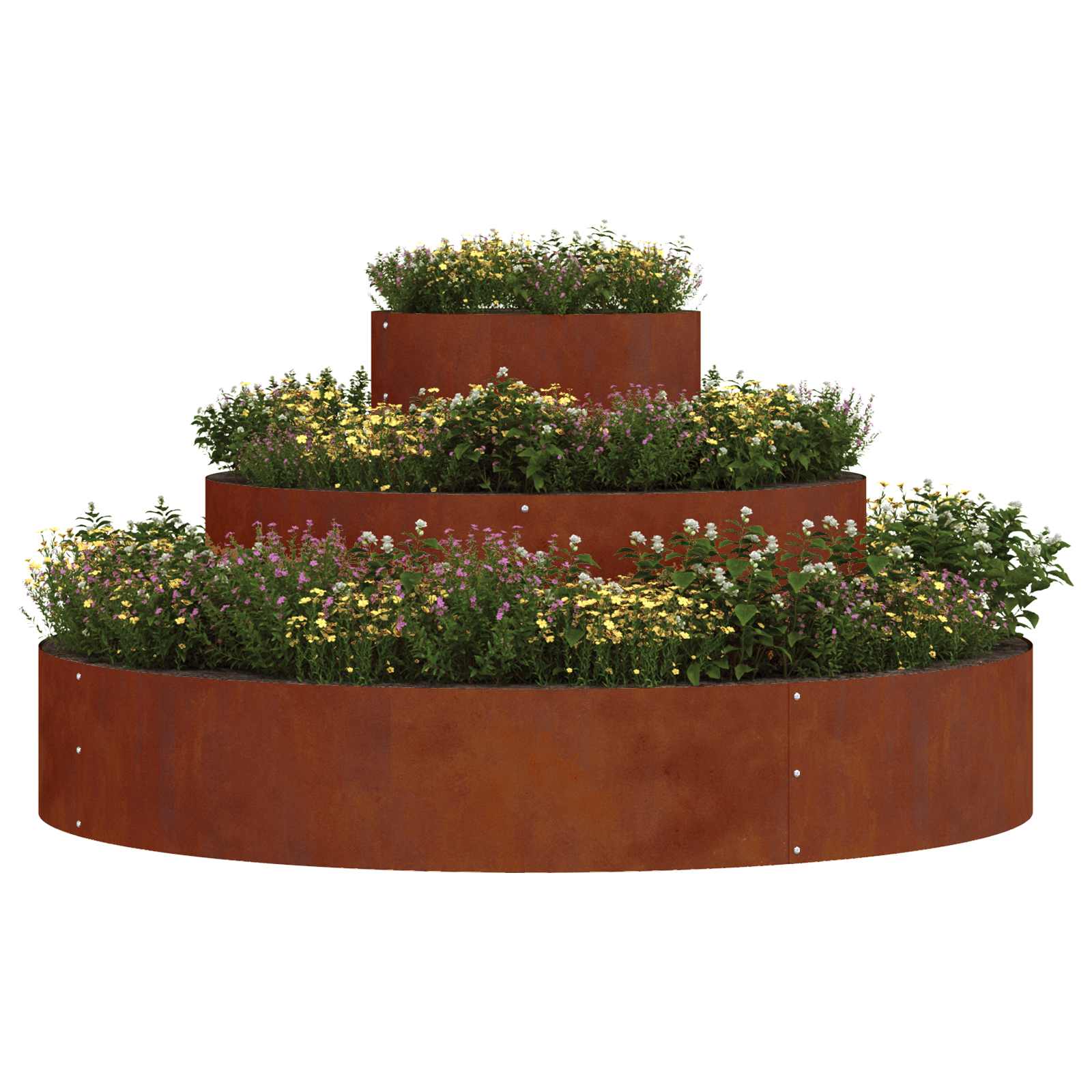 Vidaxl Gartenblumentopf braun 120 x 120 x 20 cm Cortenstahl