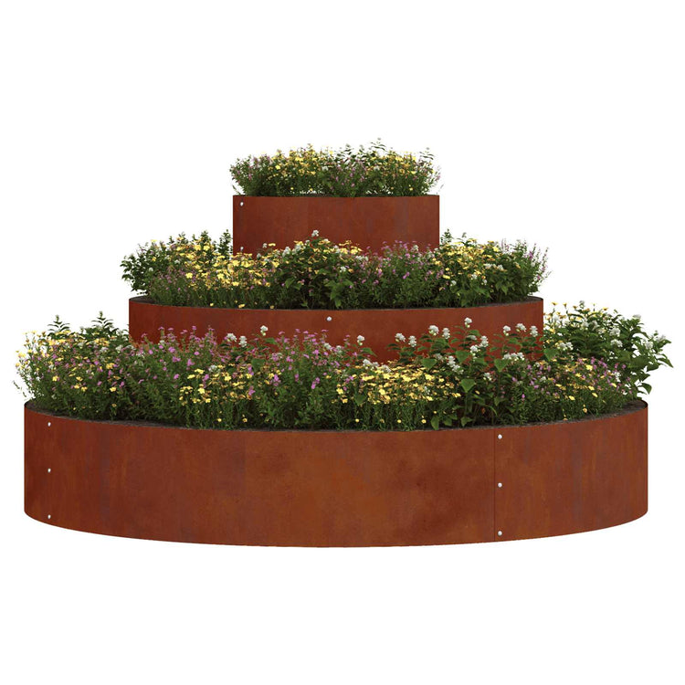 Vidaxl Gartenblumentopf braun 120 x 120 x 20 cm Cortenstahl