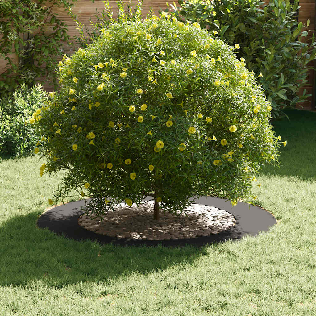 VidaXL passend für flache Baumringe 5 Stück schwarz ø60 90 cm Stahl