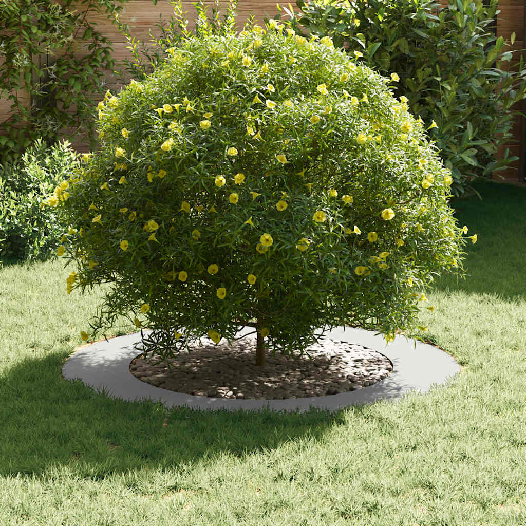 VidaXL passend für flache Baumringe 5 Stück weiß ø60 90 cm Stahl