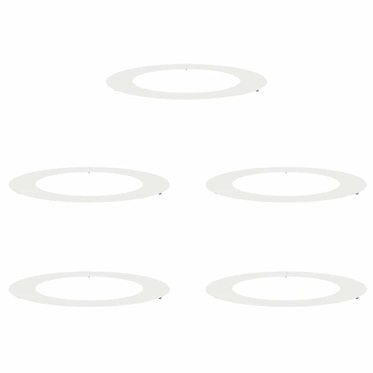 VidaXL passend für flache Baumringe 5 Stück weiß ø60 90 cm Stahl