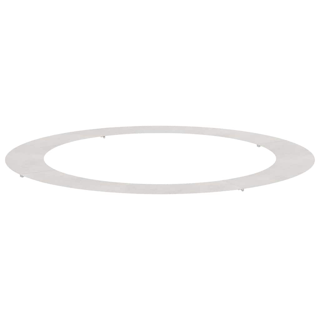 VidaXL passend für Flachbaumring Silber ø90 120 cm Edelstahl