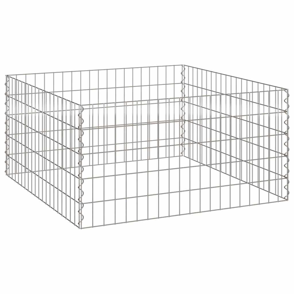 Vidaxx quadratischer Komposter 100 x 100 x 50 cm Eisen