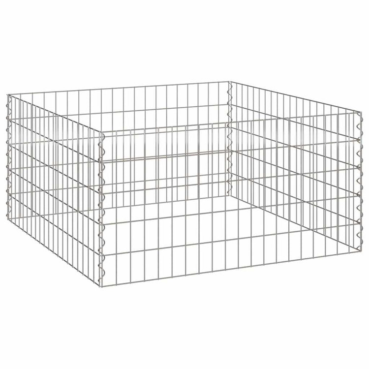 Vidaxx quadratischer Komposter 100 x 100 x 50 cm Eisen