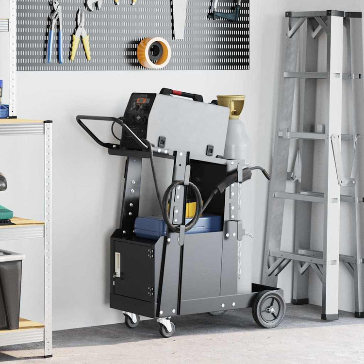 Vidaxx Schweißwagen schwarz 91 x 47 x 96 cm Stahl