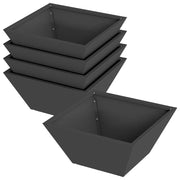 Vidaxxl Gartenblumentopf 5 Stück schwarz 35 x 35 x 15 cm kaltgewalzter Stahl - afbeelding 2