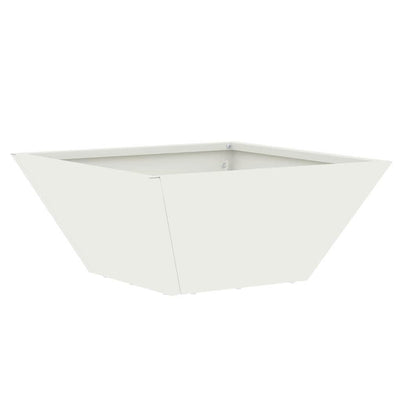 Vidaxl Gartenblumentopf weiß 35 x 35 x 15 cm kaltgewalzter Stahl