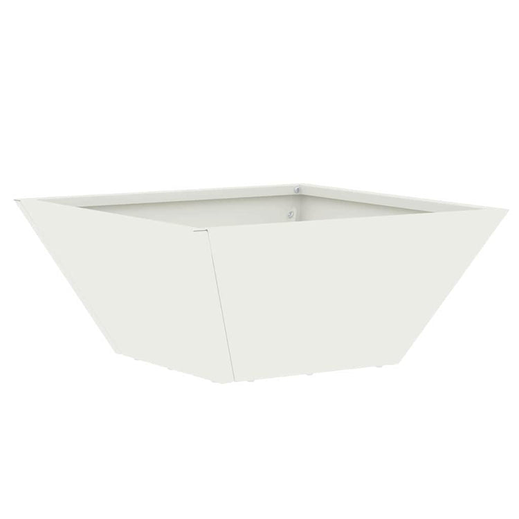 Vidaxl Gartenblumentopf weiß 35 x 35 x 15 cm kaltgewalzter Stahl