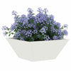 Vidaxl Gartenblumentopf weiß 35 x 35 x 15 cm kaltgewalzter Stahl