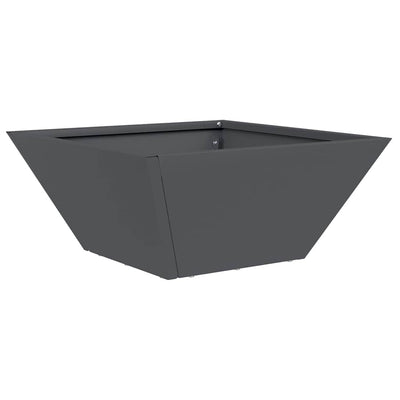 Vidaxl Gartenblumentopf Anthrazit 35 x 35 x 15 cm kaltgewalzter Stahl