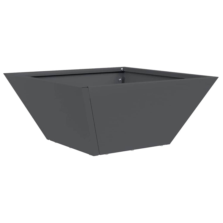 Vidaxl Gartenblumentopf Anthrazit 35 x 35 x 15 cm kaltgewalzter Stahl