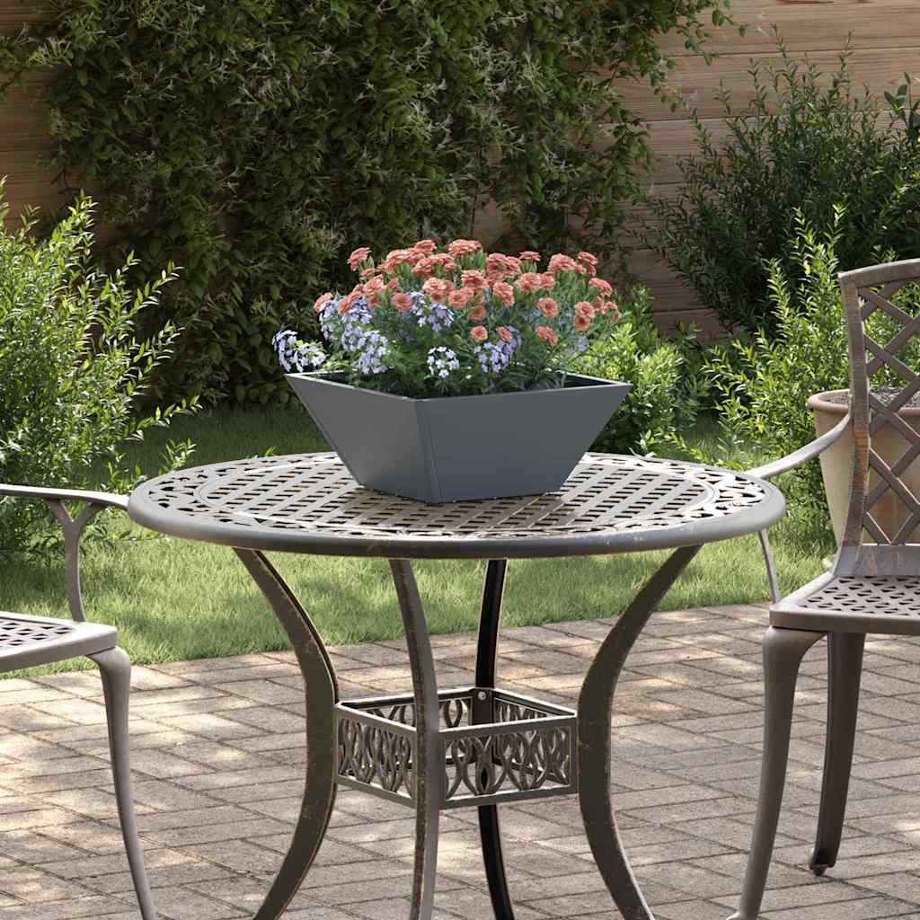 Vidaxl Gartenblumentopf 5 Stück Anthrazit 35 x 35 x 15 cm kaltgewalzter Stahl