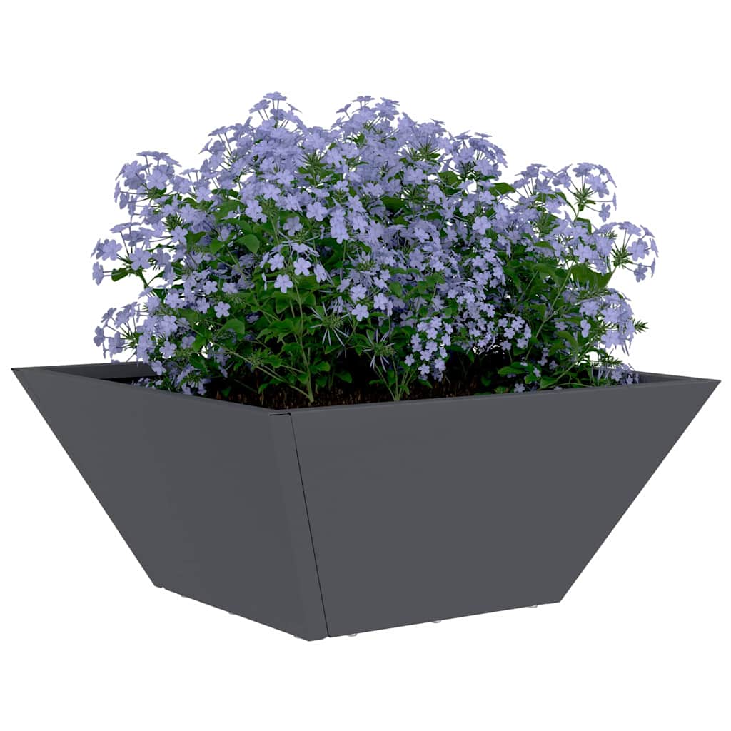 Vidaxl Gartenblumentopf 5 Stück Anthrazit 35 x 35 x 15 cm kaltgewalzter Stahl