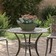 Vidaxl Gartenblumentopf olivgrün 35 x 35 x 15 cm kaltgewalzter Stahl