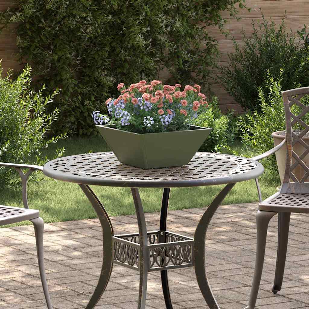 Vidaxl Gartenblumentopf 5 Stück olivgrün 35 x 35 x 15 cm