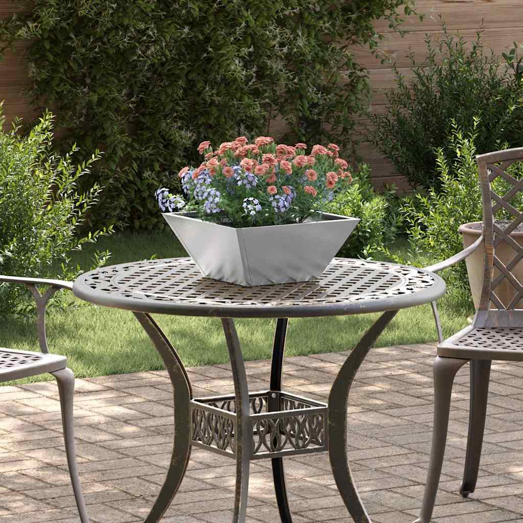 VidaXL Gartenblumentopf 5 Stück Silber 35 x 35 x 15 cm Edelstahl