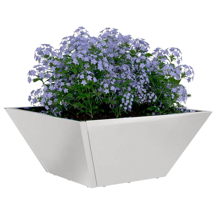 VidaXL Gartenblumentopf 5 Stück Silber 35 x 35 x 15 cm Edelstahl