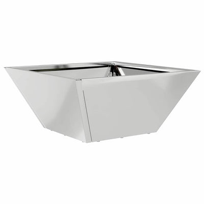 Vidaxl Gartenblumentopf Silber 35 x 35 x 15 cm verzinkter Stahl