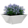 Vidaxl Gartenblumentopf Silber 35 x 35 x 15 cm verzinkter Stahl