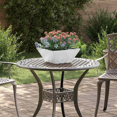 Vidaxl Gartenblumentopf 5 Stück Silber 35 x 35 x 15 cm verzinkter Stahl