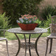 Vidaxl Gartenblumentopf rostig 35 x 35 x 15 cm Cortenstahl