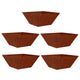 Vidaxl Gartenblumentopf 5 Stück rostig 35 x 35 x 15 cm Cortenstahl