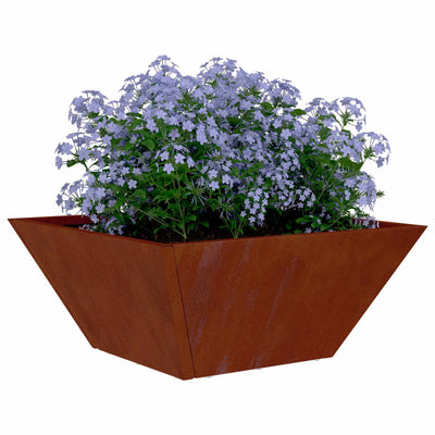 Vidaxl Gartenblumentopf 5 Stück rostig 35 x 35 x 15 cm Cortenstahl