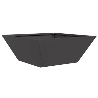 Vidaxl Gartenblumentopf schwarz 40 x 40 x 15 cm kaltgewalzter Stahl