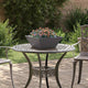 Vidaxxl Gartenblumentopf 5 Stück schwarz 40 x 40 x 15 cm kaltgewalzter Stahl