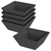 Vidaxxl Gartenblumentopf 5 Stück schwarz 40 x 40 x 15 cm kaltgewalzter Stahl - afbeelding 2