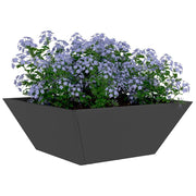 Vidaxxl Gartenblumentopf 5 Stück schwarz 40 x 40 x 15 cm kaltgewalzter Stahl - afbeelding 3