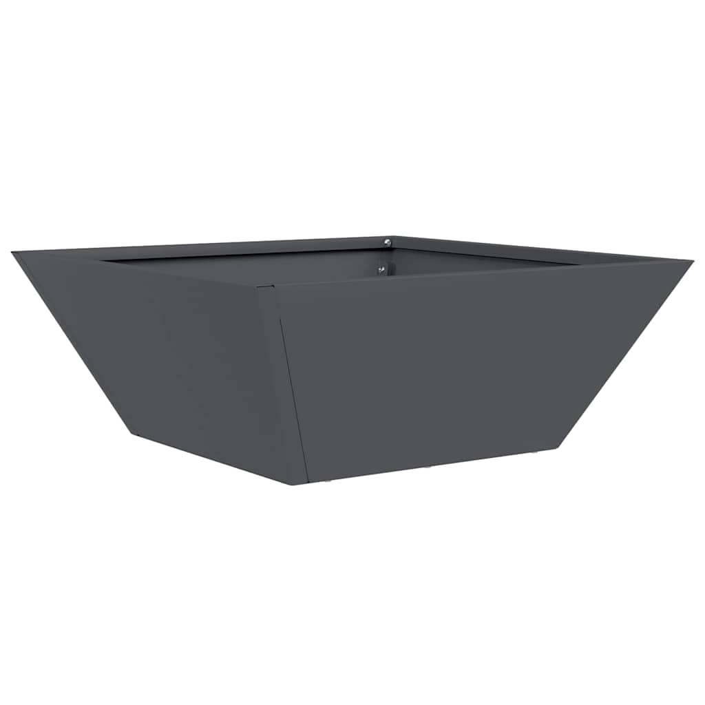 Vidaxl Gartenblumentopf Anthrazit 40 x 40 x 15 cm kaltgewalzter Stahl