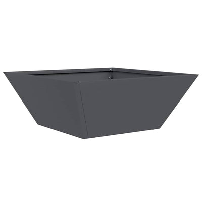 Vidaxl Gartenblumentopf Anthrazit 40 x 40 x 15 cm kaltgewalzter Stahl