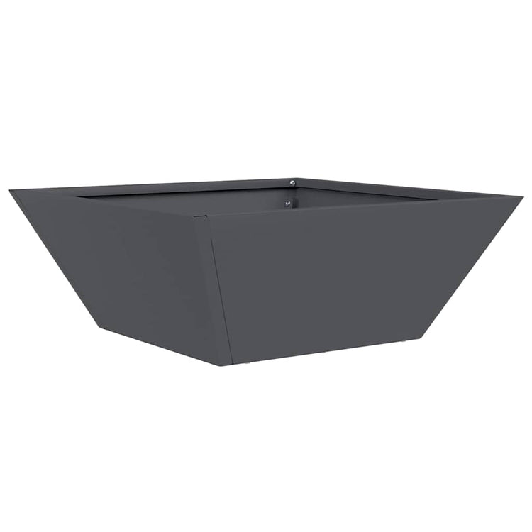 Vidaxl Gartenblumentopf Anthrazit 40 x 40 x 15 cm kaltgewalzter Stahl