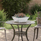 VidaXL Gartenblumentopf 5 Stk. Silber 40 x 40 x 15 cm Edelstahl