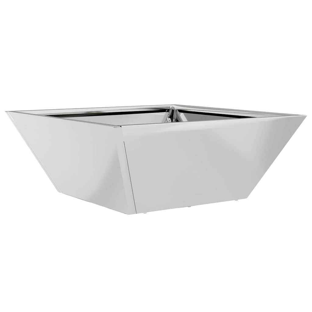 Vidaxl Gartenblumentopf Silber 40 x 40 x 15 cm verzinkter Stahl