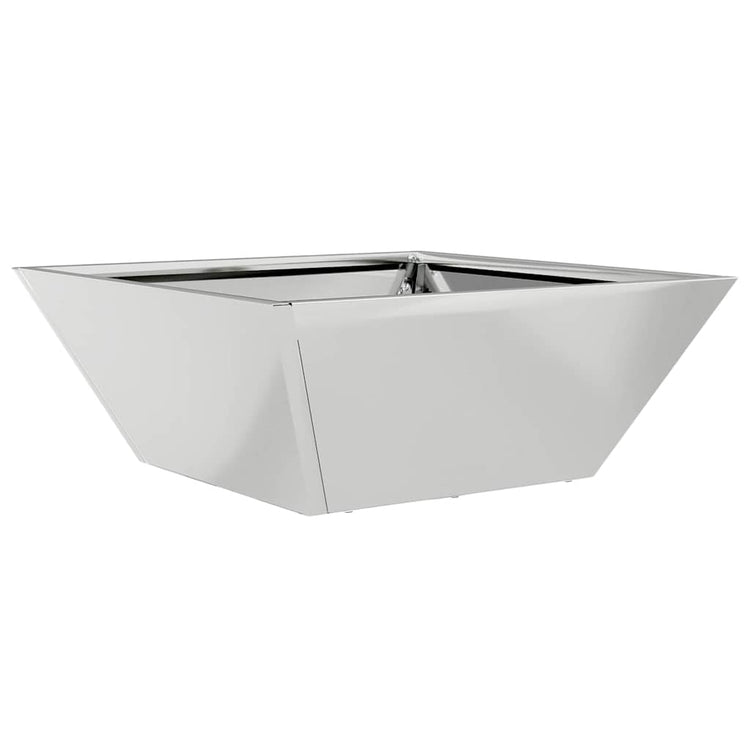 Vidaxl Gartenblumentopf Silber 40 x 40 x 15 cm verzinkter Stahl