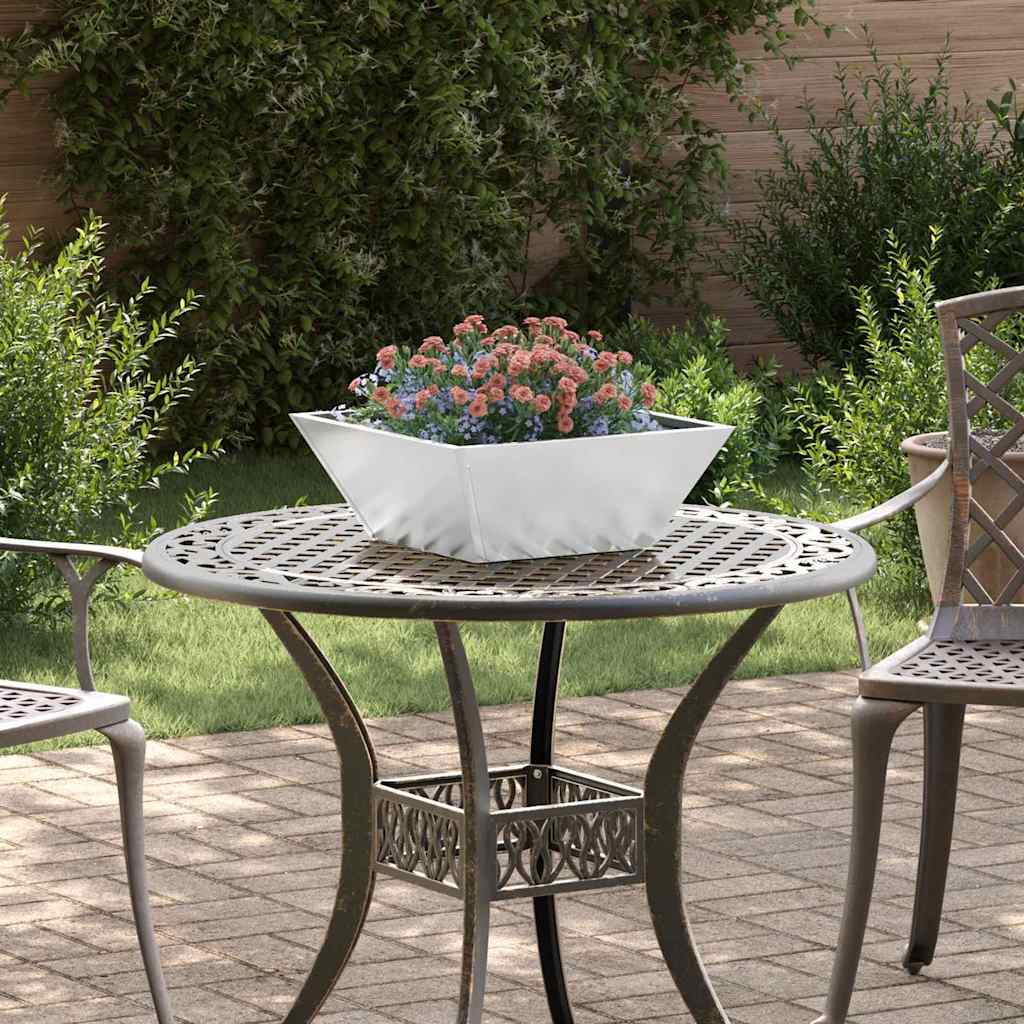 Vidaxl Gartenblumentopf 5 Stück Silber 40 x 40 x 15 cm verzinkter Stahl