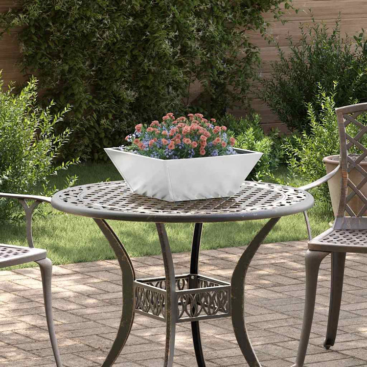 Vidaxl Gartenblumentopf 5 Stück Silber 40 x 40 x 15 cm verzinkter Stahl