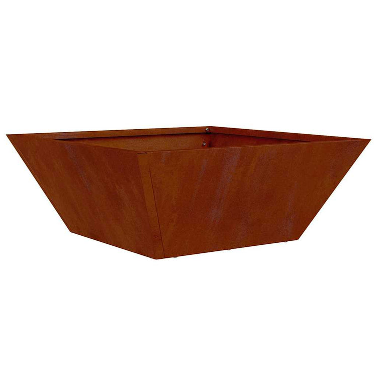 Vidaxl Gartenblumentopf rostig 40 x 40 x 15 cm Cortenstahl