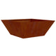 Vidaxl Gartenblumentopf rostig 40 x 40 x 15 cm Cortenstahl