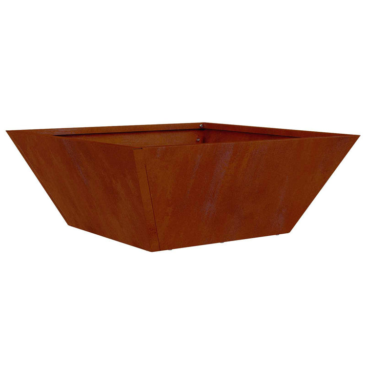 Vidaxl Gartenblumentopf rostig 40 x 40 x 15 cm Cortenstahl