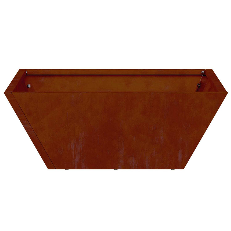Vidaxl Gartenblumentopf rostig 40 x 40 x 15 cm Cortenstahl