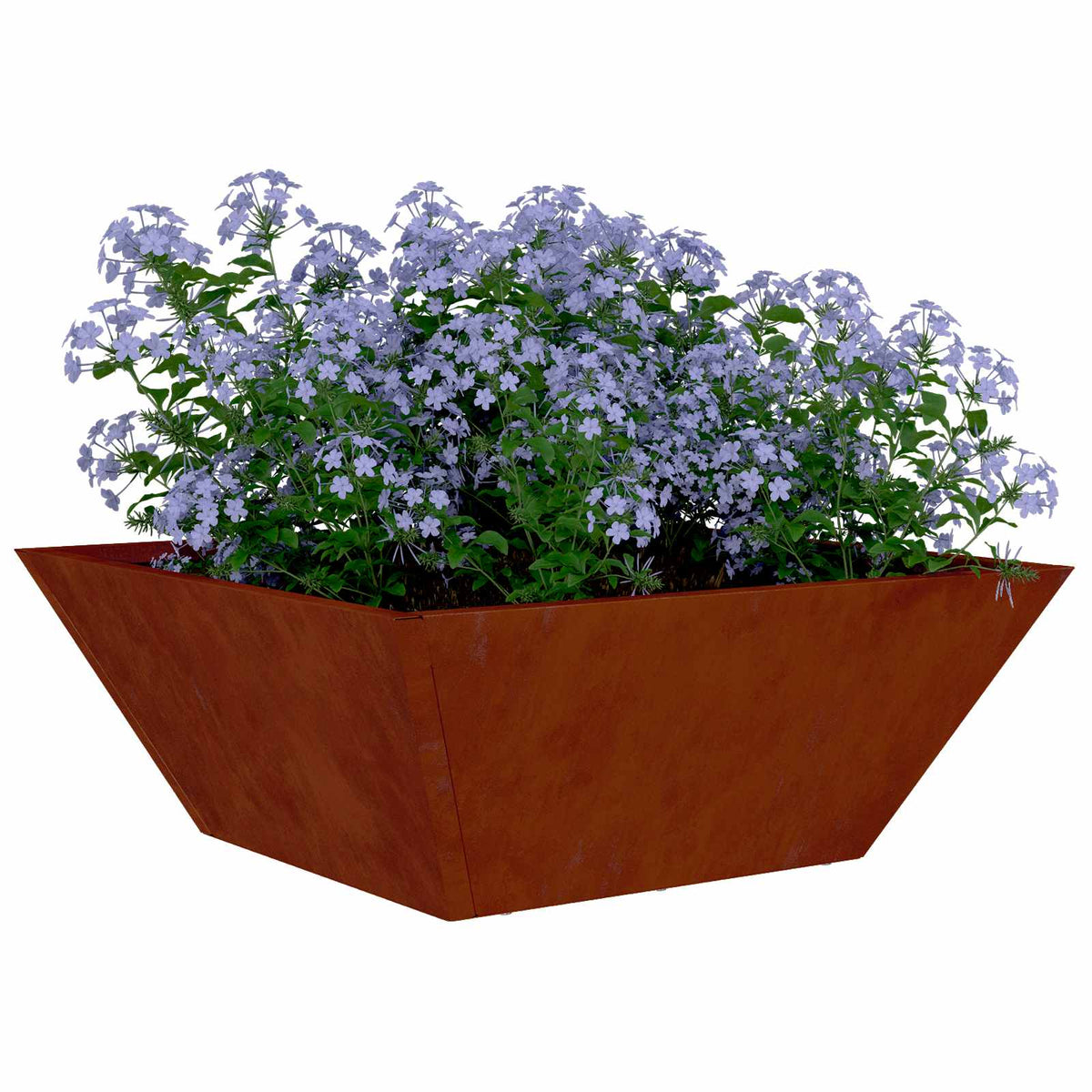 Vidaxl Gartenblumentopf 5 Stück rostig 40 x 40 x 15 cm Cortenstahl